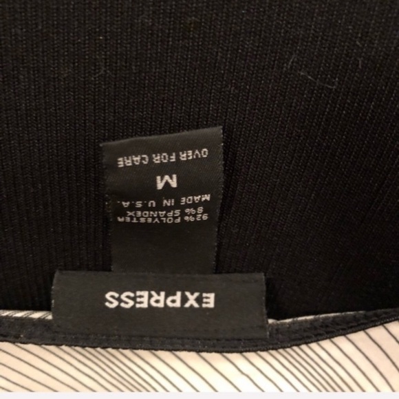 Express Y2K black and cream sequin adjustable strap camisole top - Picture 5 of 8